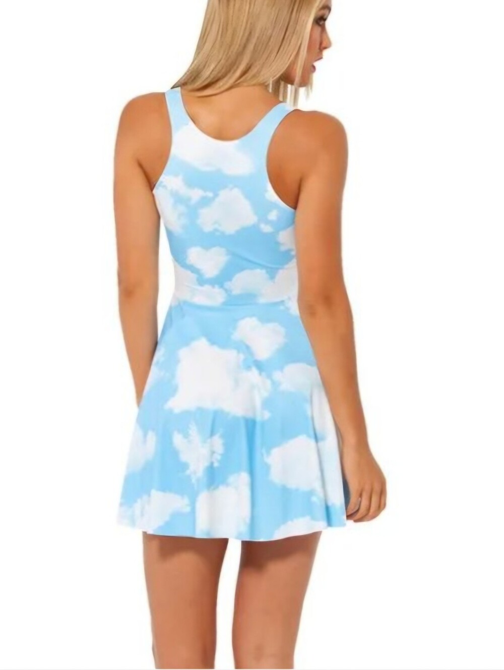 BlackMilk Clouds Reversible Skater Dress - Long Torso Small - Picture 2 of 8